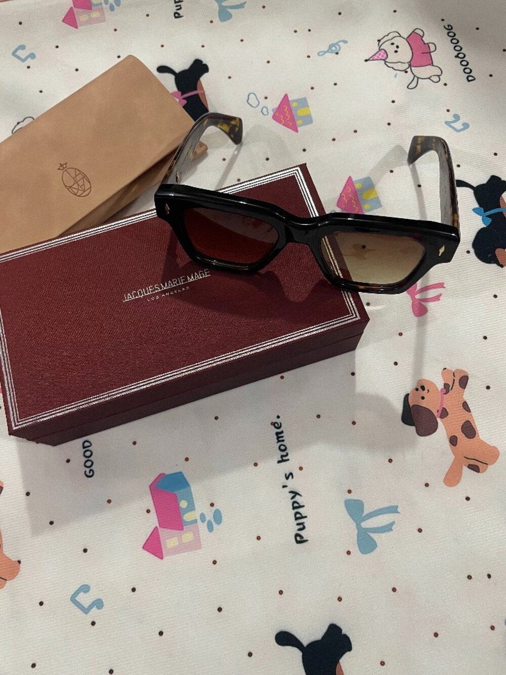 Jacques Marie Mage Black Sunglasses with Gradient Lenses